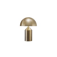 Oluce Atollo 238 Gold Table Lamp with Direct and Reflected Light