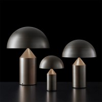 Oluce Atollo 238 Bronze Table Lamp with Direct and Reflected Light