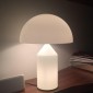 Oluce Atollo 237 Vetro Lampada da Tavolo Dimmerabile