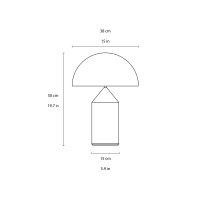 Oluce Atollo 237 Glass Table Lamp Dimmable