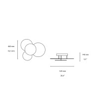 Ideal Lux Cloud Wall or Ceiling Led Lamp in Metal Cloud Shape