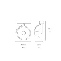 Ideal Lux Konig Lampada da Soffitto con Braccio e Ghiera Orientabili