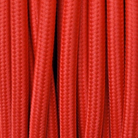 Electrical Round Cable 2X o 3X 10 meters in Fabric Red