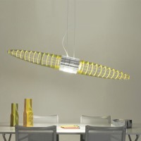 Luceplan Titania Historical Suspension Lamp with Colored Filters