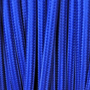 Electrical Round Cable 2X o 3X 10 meters in Fabric Blue