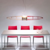 copy of Luceplan Titania Historical Suspension Lamp with Colored Filters