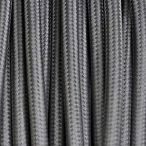 Electrical Round Cable 2X o 3X 10 meters in Fabric Grey