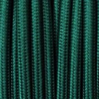 Electrical Round Cable 2X o 3X 10 meters in Fabric Petrol Green