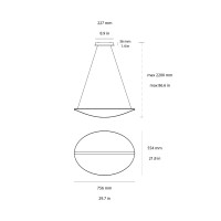 Stilnovo Diphy L76 Curved Suspension Lamp