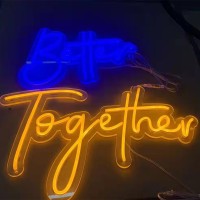 Insegna Luminosa Colorata al Neon BETTER TOGETHER