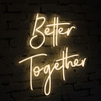 Bright Colored Neon Sign BETTER TOGETHER