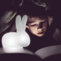 Qeeboo Rabbit XS Lampada LED RGB a Batteria da Interno