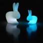 Qeeboo Rabbit Large Battery-Powered RGB LED Lamp for Outdoors