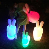 Qeeboo Rabbit Large Battery-Powered RGB LED Lamp for Outdoors