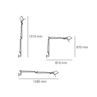 Artemide Tolomeo Wall Lamp White E27 77W Base 23 cm By Michele