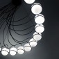 Astep Model 2109/14 Suspension Lamp with Blown Glass Spheres