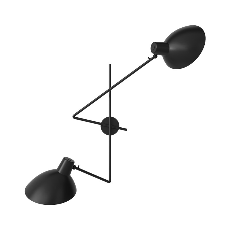Astep VV Cinquanta Twin Wall Lamp with Two Adjustable Arms