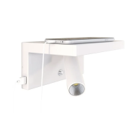 Beneito Faure Beam 230V LED 5W 2700K 380lm Dimmer 2x USB Wall Adjustable Lamp White