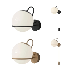 Astep Modello 237/1 Lampada da Parete Elegante con Diffusore a Sfera