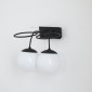 Astep Model 237/2 Elegant Wall Lamp with Blown Glass Sphere Diffusers
