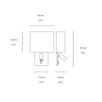 Ideal Lux Gea Led Wall Lamp Double Emission and Adjustable Diffuser