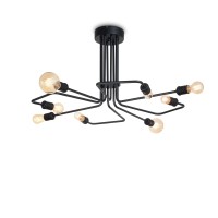 Ideal Lux Triumph Lampada da Soffitto Stile Vintage in Metallo