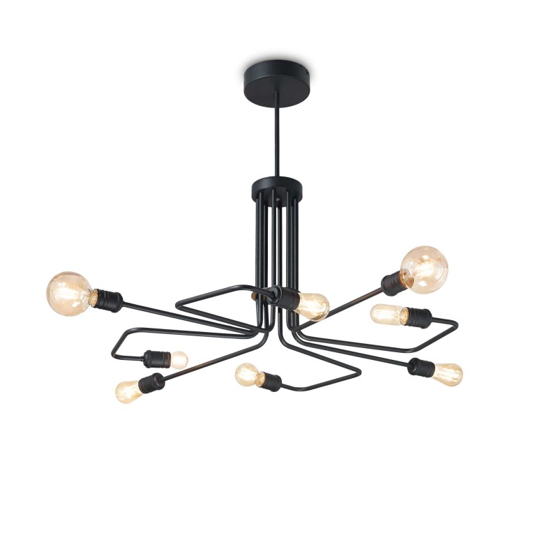 Ideal Lux Triumph Vintage Style Suspension Lamp in Metal for Indoors