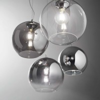 Ideal Lux Nemo Sphere Suspension Lamp in Blown Glass for Indoors