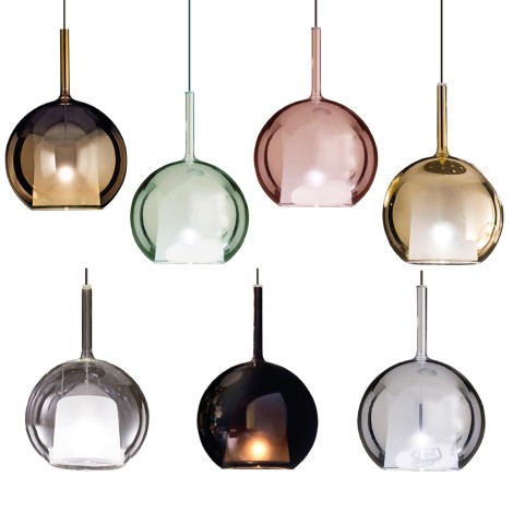 Penta Glo Maxi Spherical Elegant and Modern Suspension Lamp in Glass