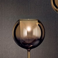 Penta Glo Mini Elegant Table Lamp in Mirrored Blown Glass