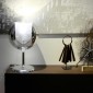 Penta Glo Mini Elegant Table Lamp in Mirrored Blown Glass