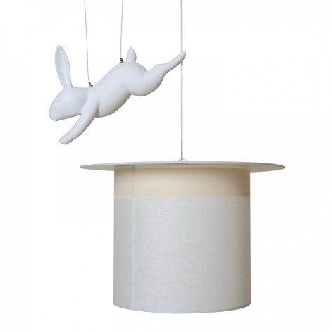 Karman Wow! Lampada a Sospensione con Coniglio Bianco