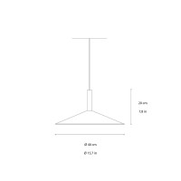 Penta Altura Modern Suspension Led Lamp with Conical Diffuser