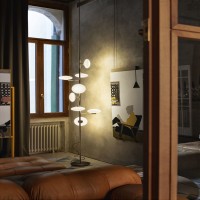 Penta Mamì Lampada Led da Terra a Soffitto Elegante Dimmerabile
