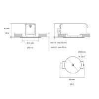 Penta Type A Recessed Canopy for Glo Spherical Suspension Lamp