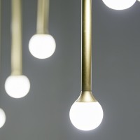 Penta Storm Led Minimal Linear Suspension Lamp in Metal