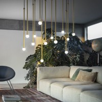 Penta Storm Led Minimal Linear Suspension Lamp in Metal