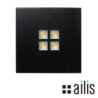 Ailis ZEN 1 LED 13W 2700K applique flush or surface black