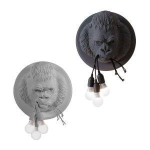 Karman Ugo Rilla Lampada da Parete con Scultura in Ceramica