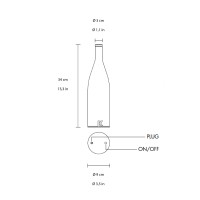 Karman Bacco lampada da tavolo led a batteria