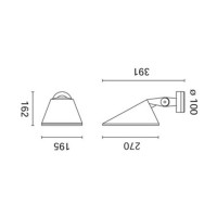 IGuzzini B787 ITeka grigio 150W R7S faro esterni orientabile