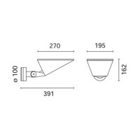 IGuzzini B787 ITeka grigio 150W R7S faro esterni orientabile