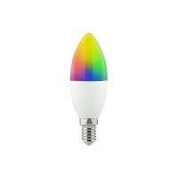 Bot Lighting lampadina oliva opale E14 5w smart rgb