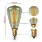 Vintage Bulb ST46 40W Cone E14 carbon filament incandescent lamp