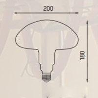 Lampadina LED Curved Vintage XL Fungo Ambrata E27 5W 2000K