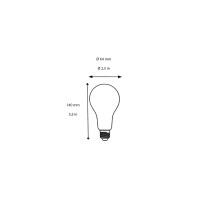 Daylight Croissant ST64 led bulb E27 5W dimmable