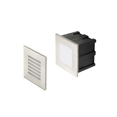 Lampo Recessed Square LED Step Light 1.5W Stainless Steel