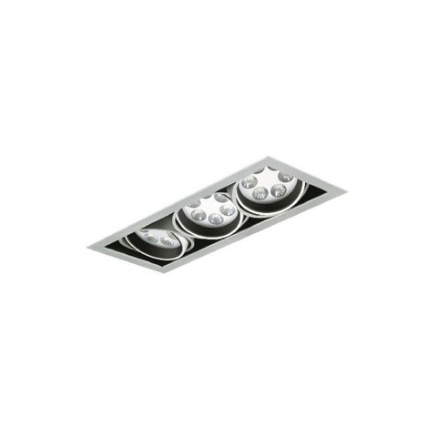 Philips 3x6LED Triple Recessed downlight 18W 25° 3000K gray