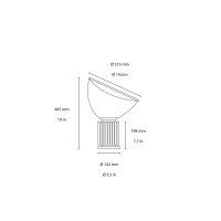 Flos Taccia LED 28W bronze table lamp