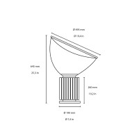 Flos Taccia LED 28W glass table lamp bronze